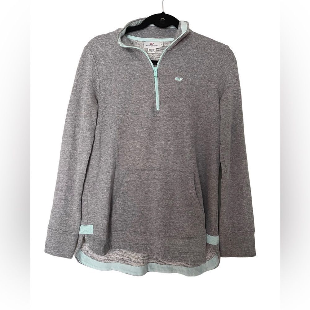 Vineyard Vines | Gray 3/4 Zip Pull Over Sweater | Size XS | Oversized